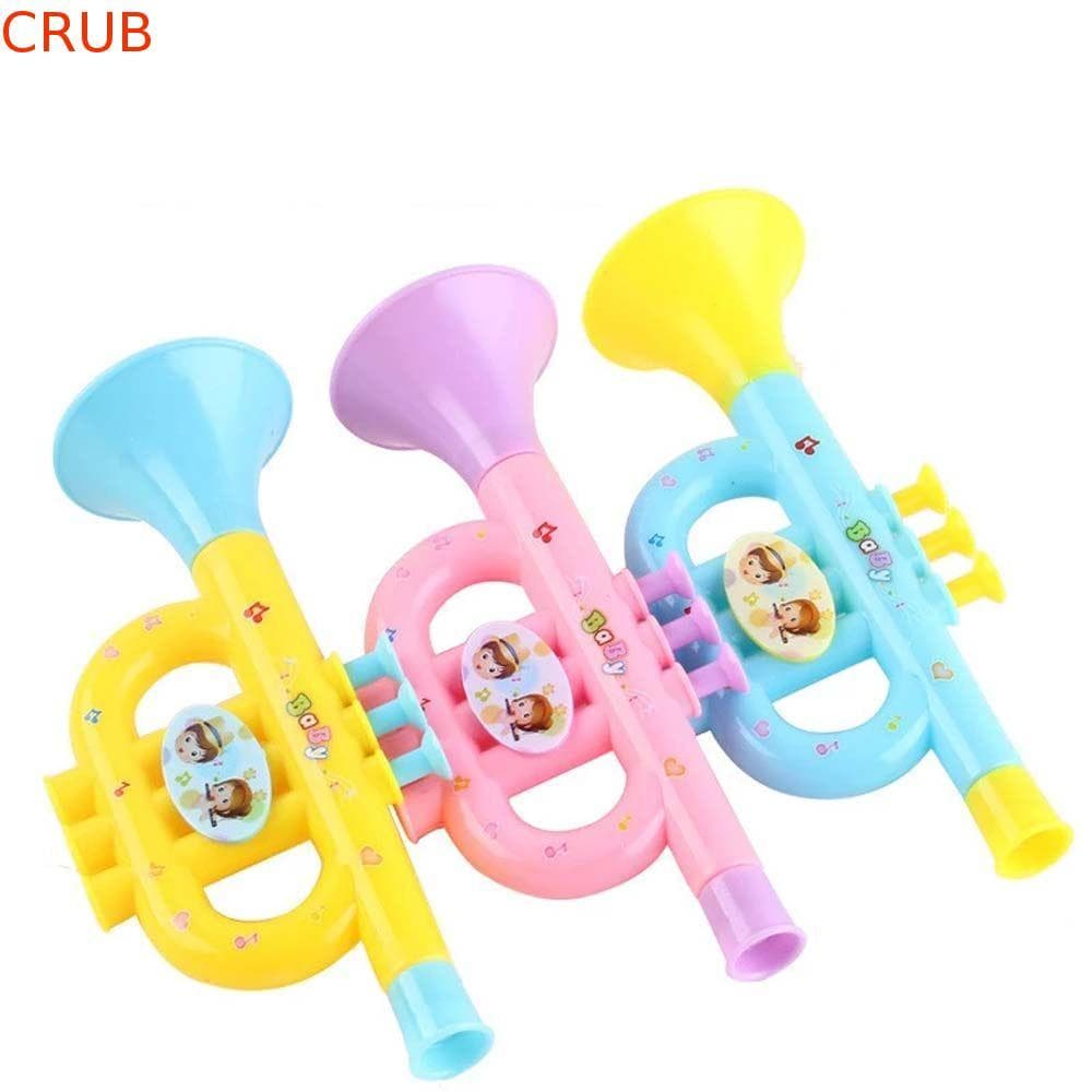 CRUB Crianças Trompete Dos Desenhos Animados Colorido Instrumento De Simulação Infantil Jogando Instrumentos Musicais Br