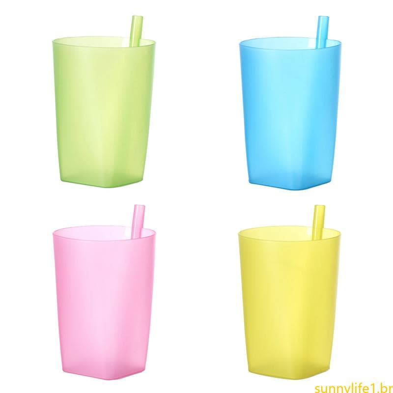 sun Candy Color Sippy Cups Prático Copos Palha Capacidade Para