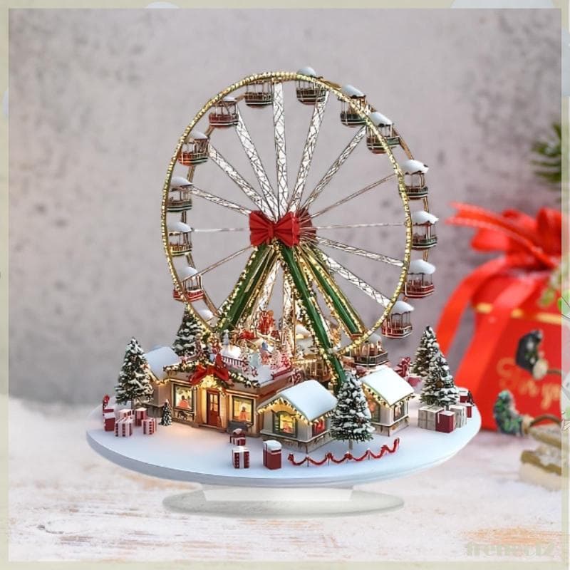 [Freneci2] Decoração De Natal Em Acrílico , Rodas Festa Exclusiva E Atraente , Exibição De Mesa Para Prateleira De , Cas