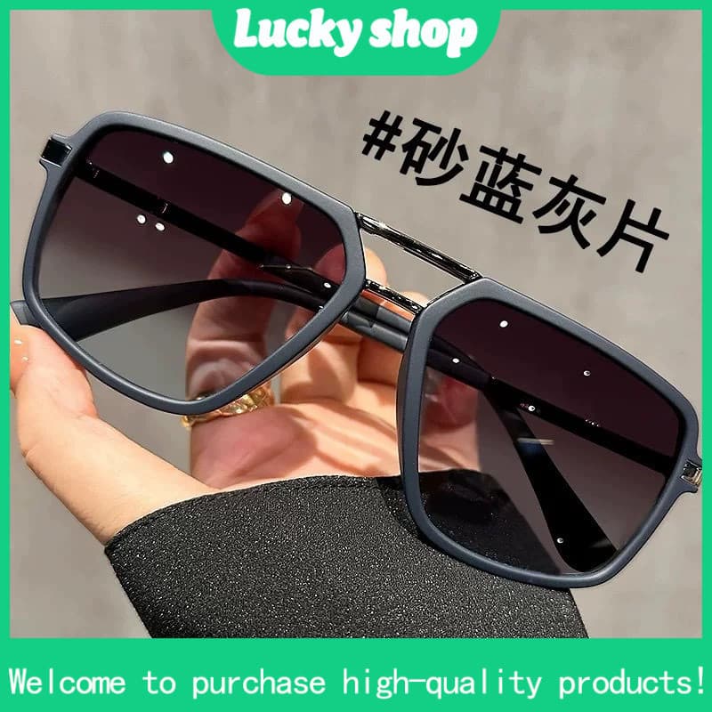 Óculos de sol Pilot Double Nose Bridge adequados para óculos de sol polarizados de alta qualidade masculinos de rosto gr
