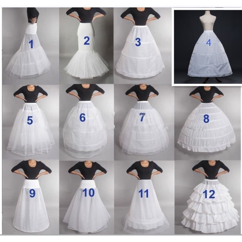 Saia Feminina, Anágua, Crinolina, Branca, Preta, Vários Estilos, Modelo Sereia, Modelo A-Line, Para Vestido de Concurso