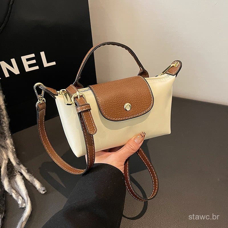 Bolsa mensageiro feminina de Nylon de alta qualidade fofa Mini zíper feminino