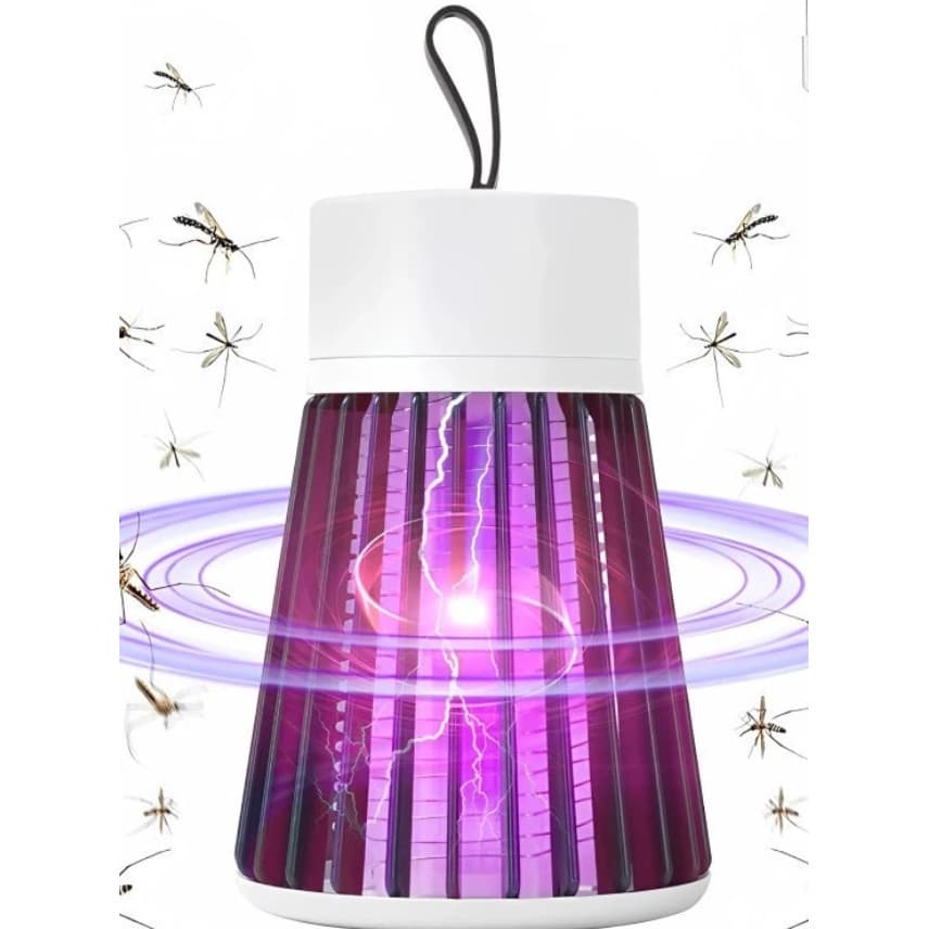 Luminária Anti Mosquito UV Elétrica USB Armadilha para Insetos Repelente Portátil Verde e Cinza
