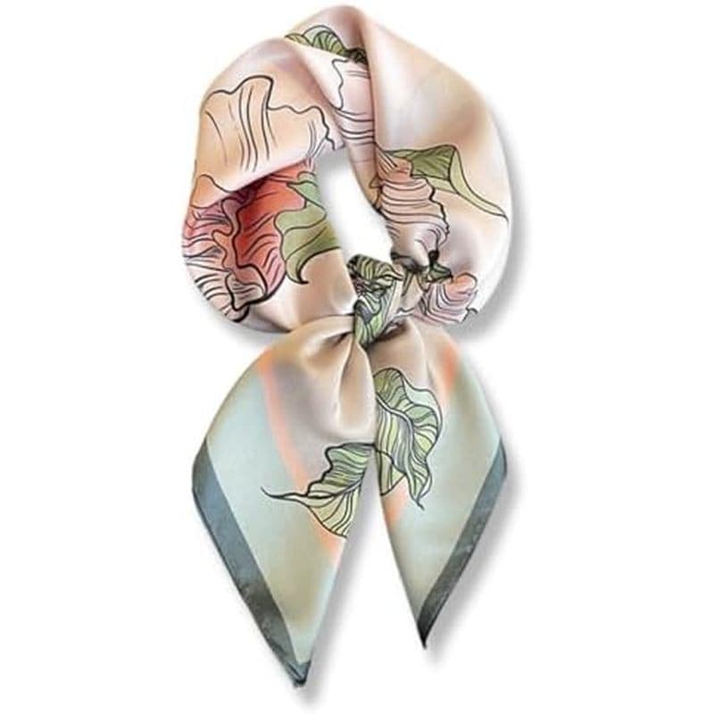 PoeticEHome 100 % Lenço Quadrado De Seda Amoreira Pura 26 " X Feminino Presente Embalado