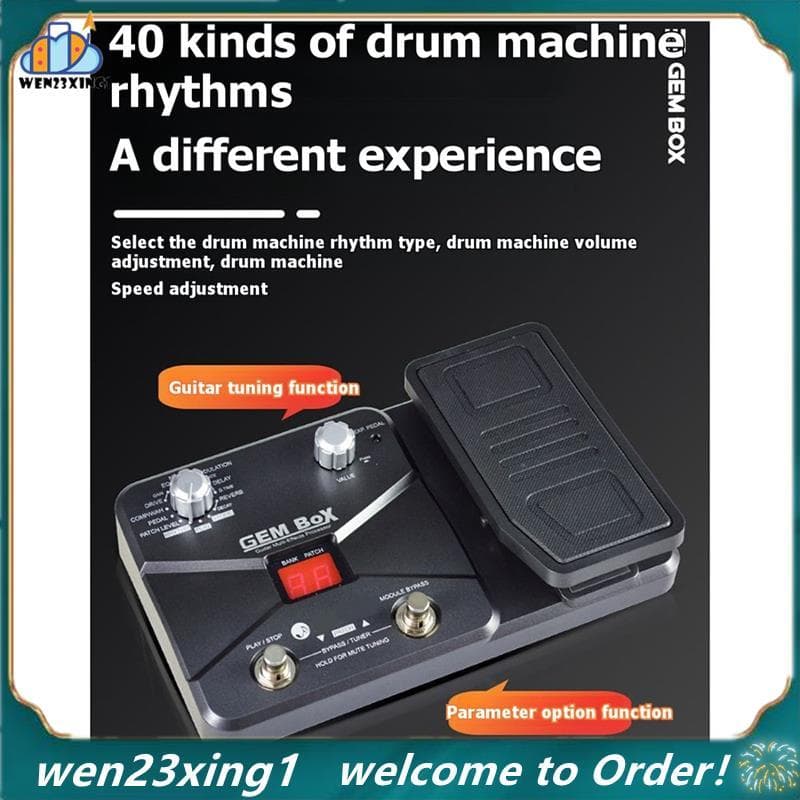 [Wen-Shop] Multi-Efeitos Para Processador De Guitarra Com Máquina De Bateria Embutida Pedal De Expressão De 60 Sons , Am