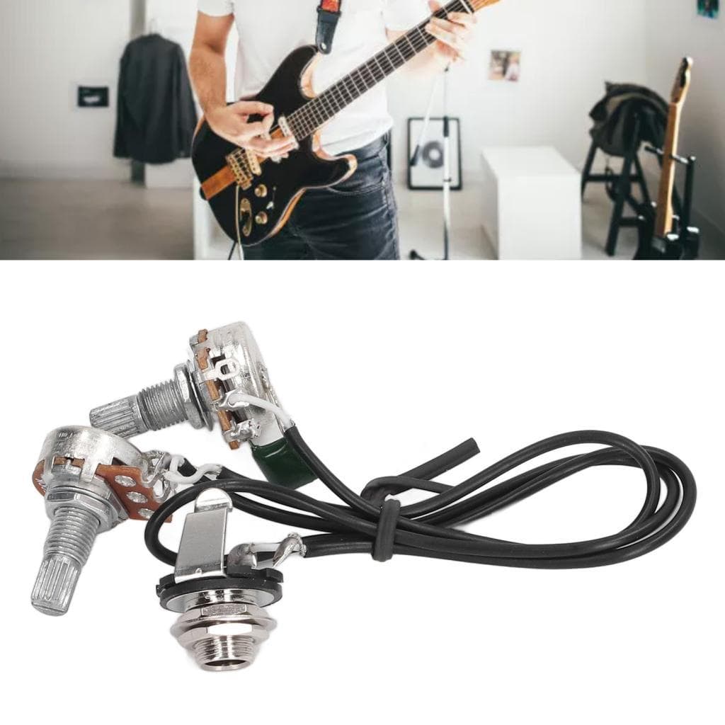 auditday-BR Chicote de fiação de guitarra de cobre A500K B500K Postes acessório de instrumento para guitarras elétricas