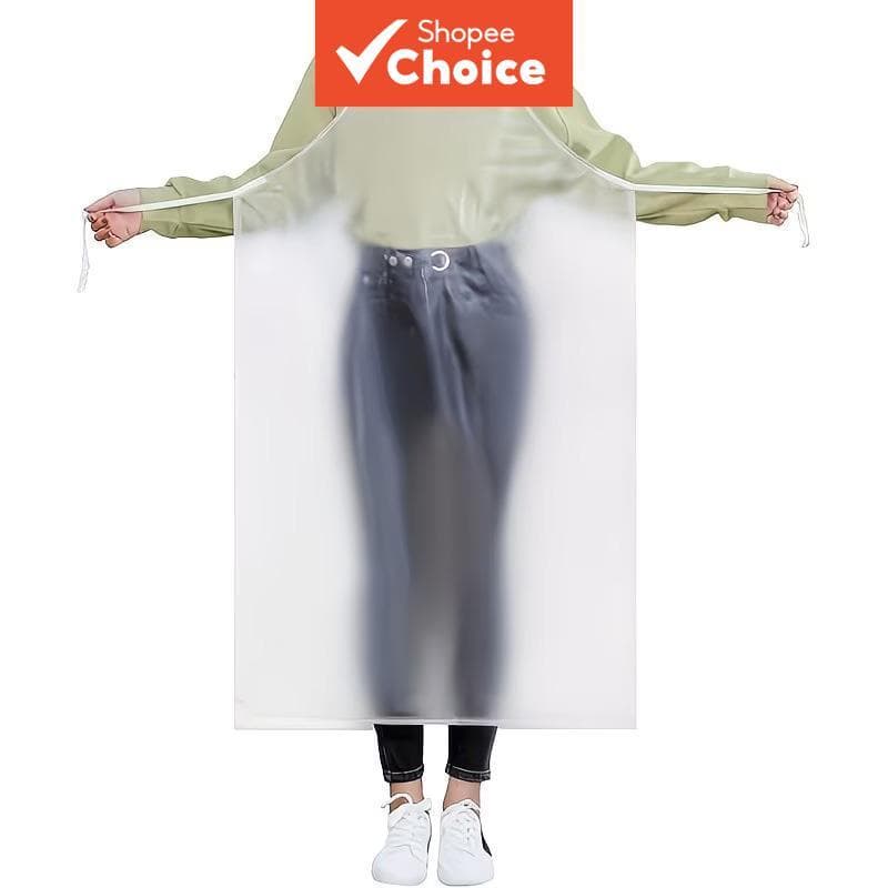 Avental Ajustável Transparente , Roupa De Cozinha Leve Durável Para Uso Doméstico E Catering , Design Confortável Femini
