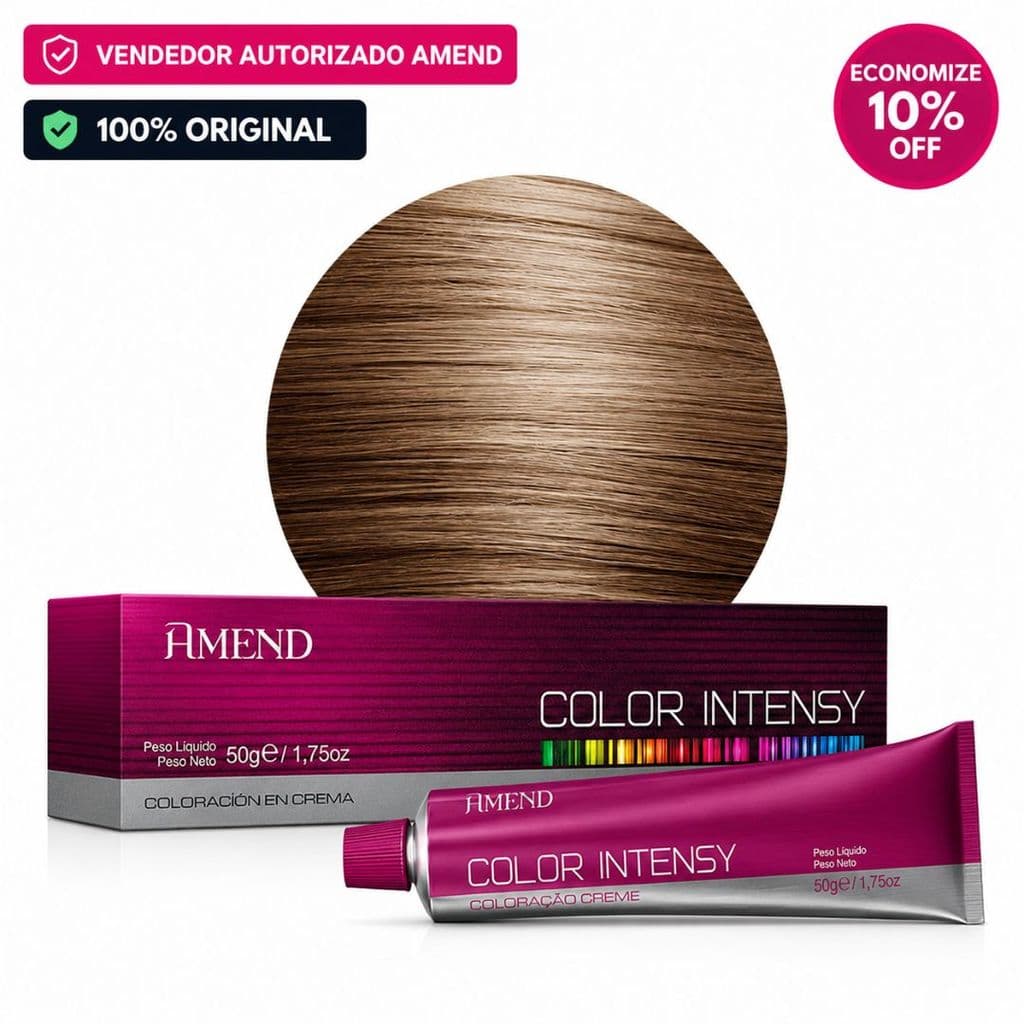 Coloração 7.7 Louro Médio Marrom Amend Color Intensy