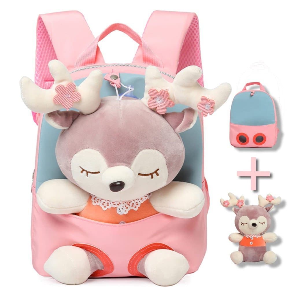 Mochila infantil fofa Metoo para meninas, mini mochila para brinquedos infantis de 2 a 6 anos, mochila infantil de pelúc