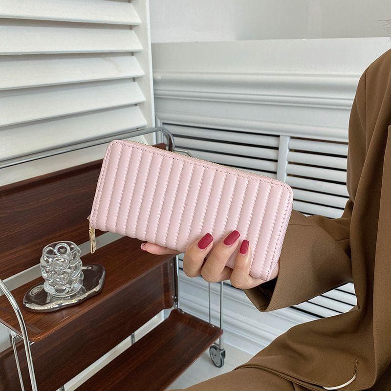 Senhoras carteira feminina novo estilo longo moda zíper multifuncional grande capacidade carteira versão coreana titular