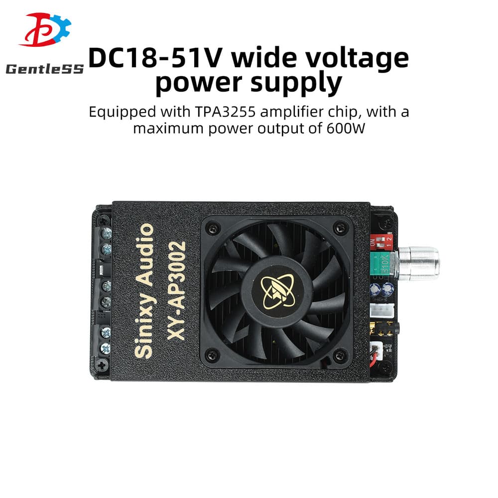 XY-AP3002 DC18-51V TPA3255 Placa Amplificadora De Áudio Digital De Palco Traseiro Puro Suporta Canal Único 600W/Duplo 30