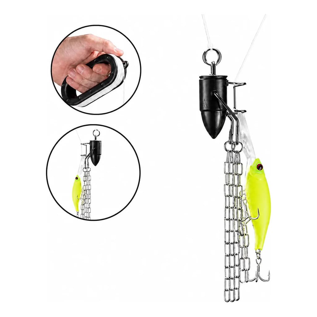Salva Resgata Isca Artificial Até 15m Desenroscador - Marine Preto