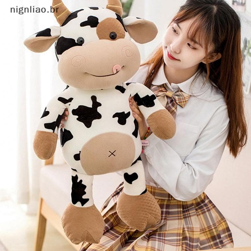 nignliao Bonito Vaca Brinquedo De Pelúcia Pano Boneca Para Namorada Brinquedos Das Crianças Presentes Travesseiro Plushi