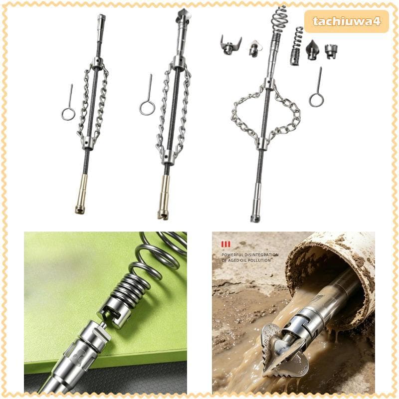 [Tachiuwa3] Trado De Drenagem Peça Sobressalente Flexível E Resistente Acessórios De Equipamentos De Limpeza De Metal Pa