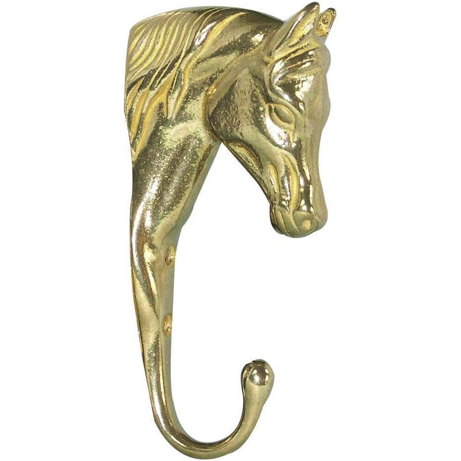 Intrepid International Cabide de Cabeça de Cavalo em Latão 3D 6" - Elegância e Funcionalidade para Salas de Equipamentos