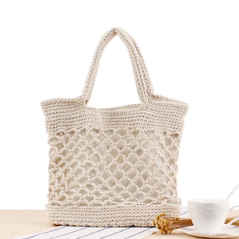 Dropshipping de nova bolsa de algodão tecido em cor sólida, bolsa feminina moderna estilo floresta para uso em férias e