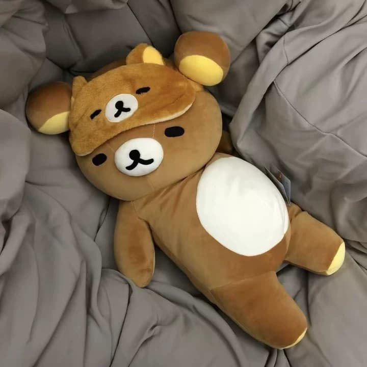 Almofada de Pelúcia Rilakkuma de 70cm, Urso de Pelúcia Fofo, Almofada Kuma, Brinquedo de Decoração Kawaii para Quarto