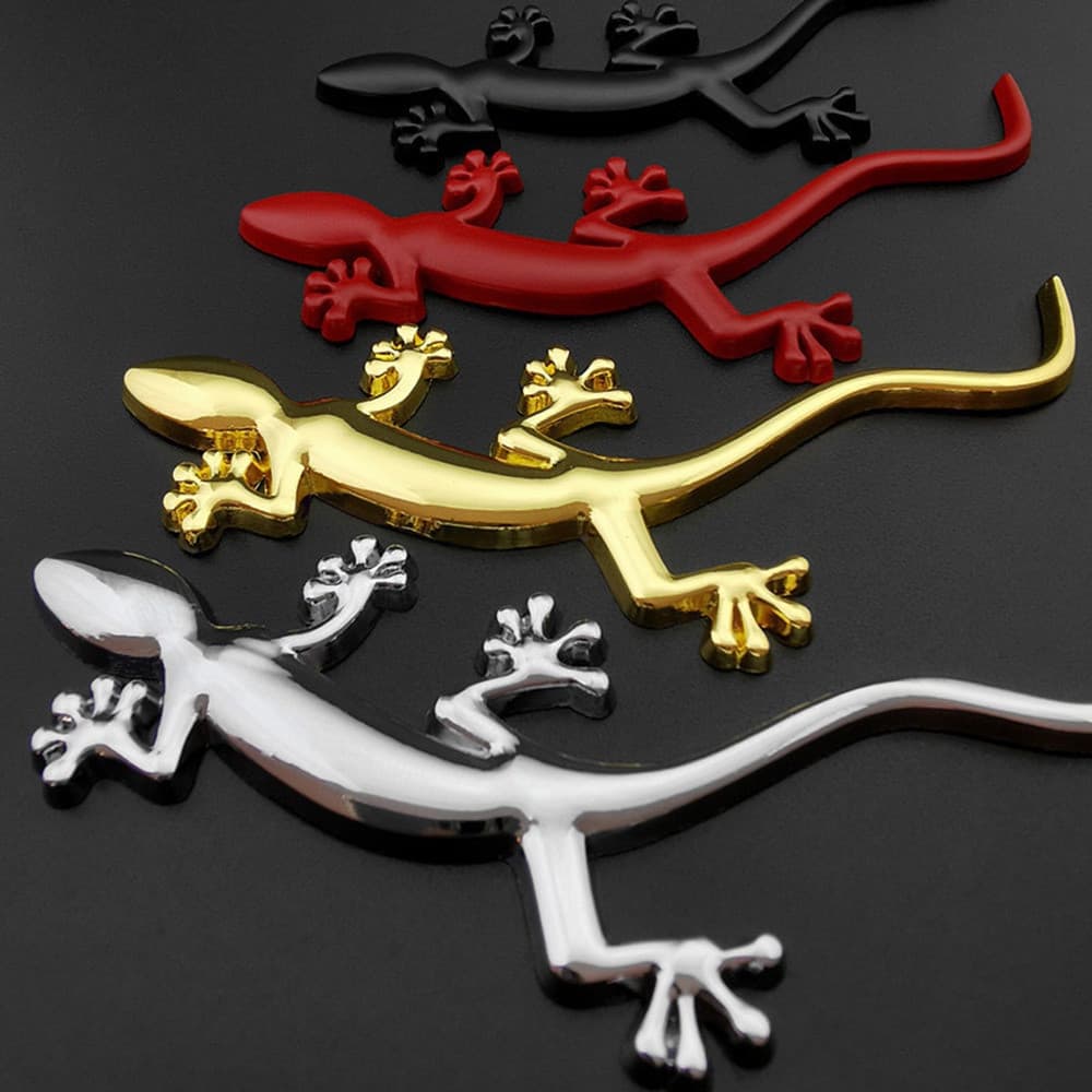 Adesivos Metálicos 3D com Logo Gecko para Audi A1 A3 S3 8P 8V A4 B7 B8 A5 A6 C6 C7 Q2 Q3 Q5 RS Sline Quattro Sportback V