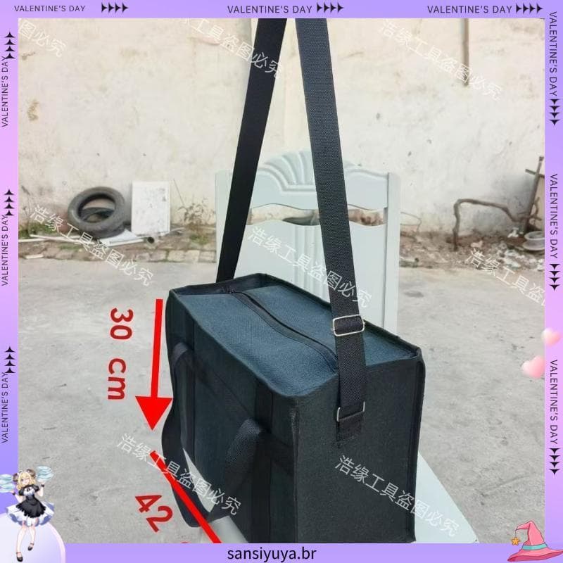 5995 Coleção de pessoas Bolsa de ferramentas de lona com zíper Extra grosso portátil resistente ao desgaste Bolsa de fer