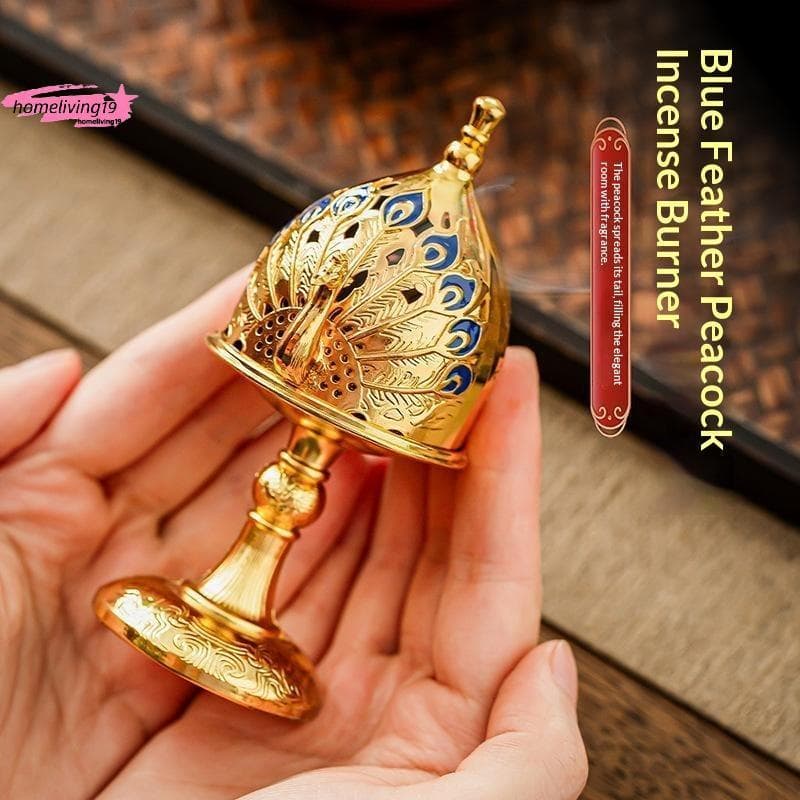 HOM Queimador De Incenso Liga Oco Design Stiless Pó Titular Para Desktop Pequeno Presente Fãs Aromaterapia Quente