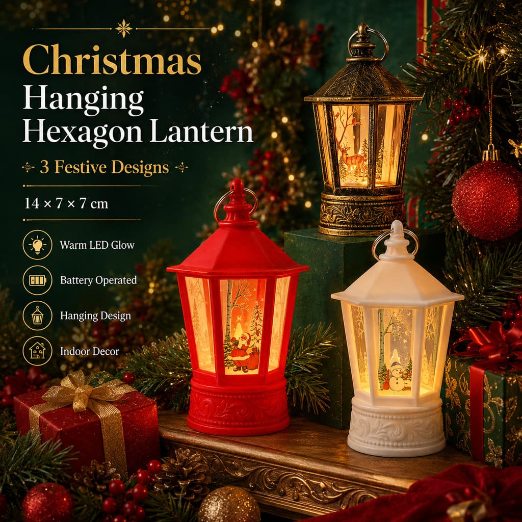 Natal LED Lanterna Luz Bateria Operado Pendurado Ornamento Decoração De Casa