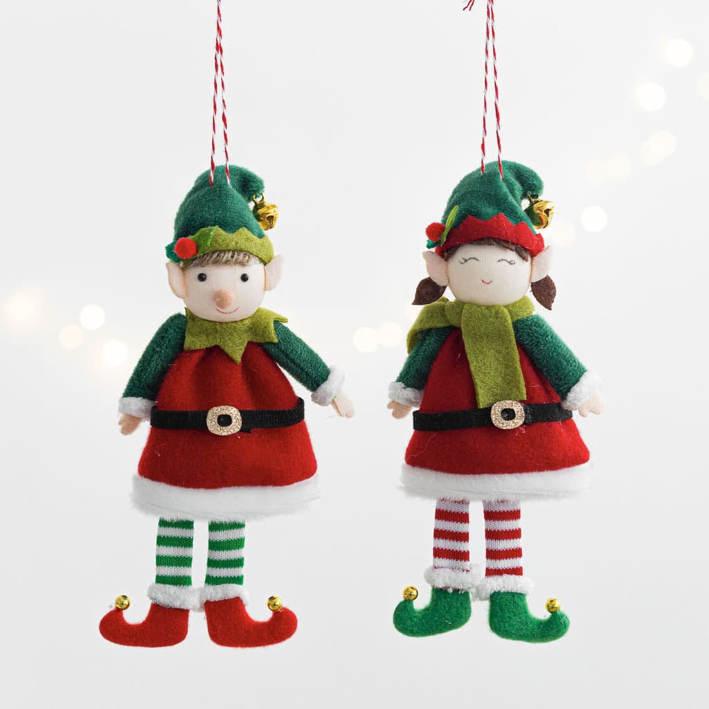 2025 Novos Bonecos de Casal de Elfos Fofos Decorações de Natal Boneca Chapéu Sino Pendurado Decorações de Elfos D GANE