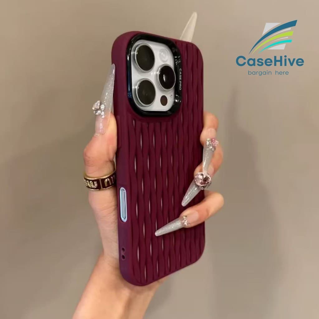 Capa De Telefone De Silicone Adequada Para A Pele Com Dissipação De Calor Avançada/À Prova De Choque Pára-Choques/Vinho