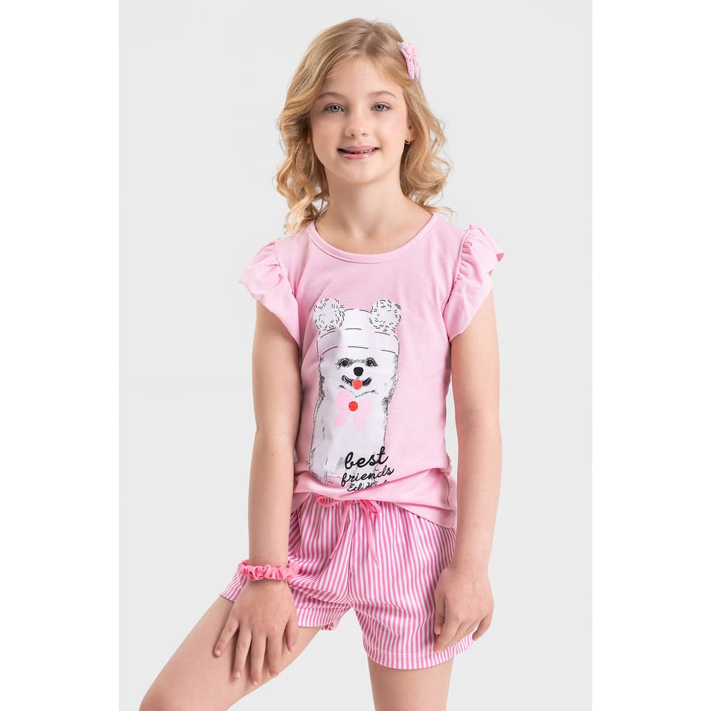Conjunto Infantil Verão Feminino 2 ao 14 Anos Menina - Pronta Entrega - Nova Combinação 2026