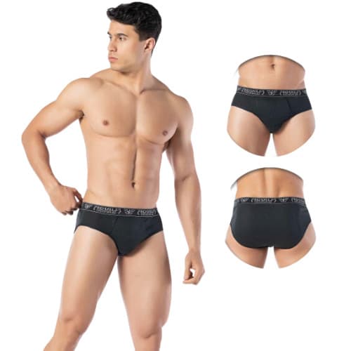 KIT 3 CUECAS ADULTO SLIP TRADICIONAL 100% ALGODÃO AQUILA