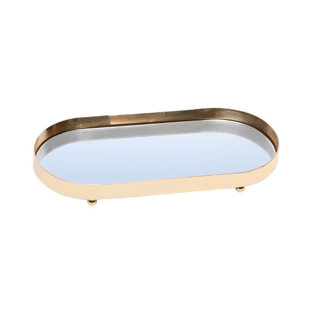 BANDEJA METAL ESPELHADA DOURADA CLEANCE 26CM X 3CM WOLFF