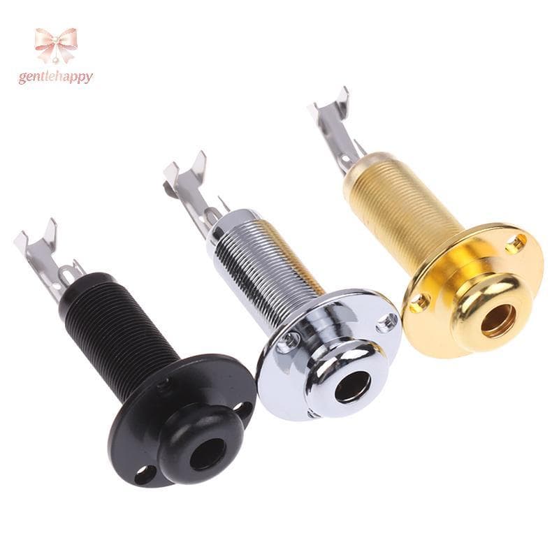 Gentlehappy Guitarra Elétrica Acústica Estéreo Pino Final Jas Soet Plug 6.35mm 1/4 Polegada Buraco Piup Saída Ja Peças D