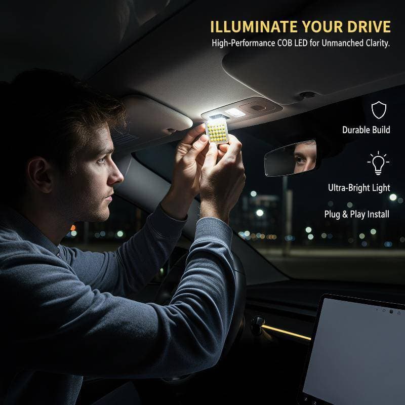 Universal Auto COB Interior LED Painel De Luz Kit Adaptadores Super Brilhantes Plug Play Para Carro Cúpula Tronco Ilumin