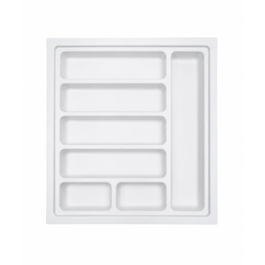 Porta Talheres Organizador de Gavetas 7 Divisórias Branco 33x34cm Resistente OG-168