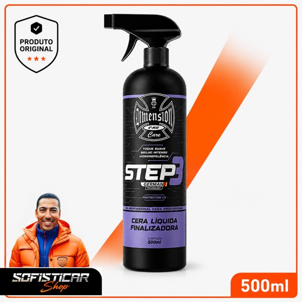 STEP 3 Cera líquida finalizadora manutenção de vitrificador 500ml - Dimension