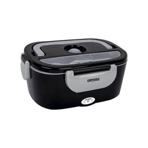 Marmiteira Termica Elétrica Portatil Compacta Bivolt Preta Lunch Box Aquecimento Rapido