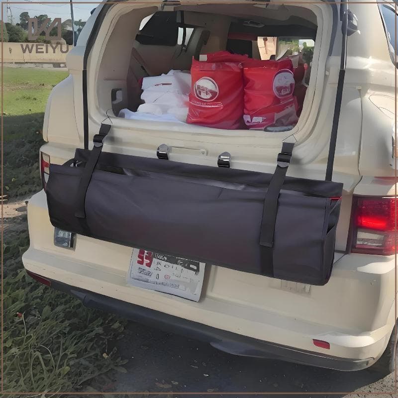 WEIYU Universal Ajustável Organizador De Porta-Malas De Carro Baseat Saco De Armazenamento Net Alta Capacidade Oxford As