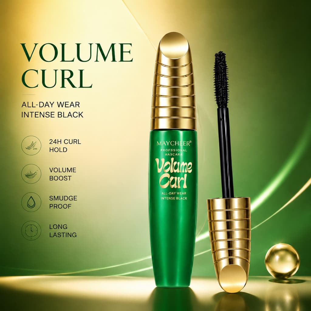 MAYCHEER Alongamento E Curling Mascara É À Prova D'água , Resistente Ao Suor , De Longa Duração , Sem Manchas , Espessam