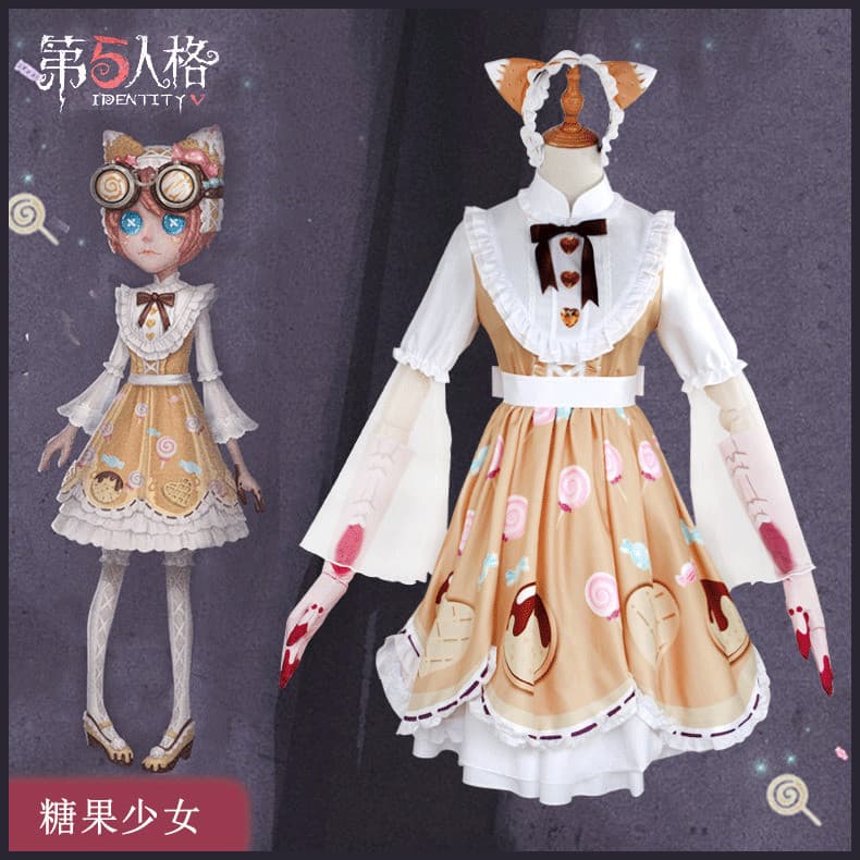 Quinta personalidade doce menina roupas crianças mecânico Lolita vestido conjunto completo jogar traje