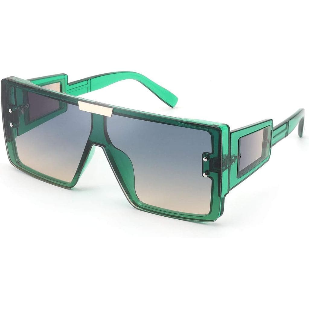 Óculos de Sol Quadrados Oversized FEISEDY com Lentes Laterais Integradas para Mulheres e Homens B4028