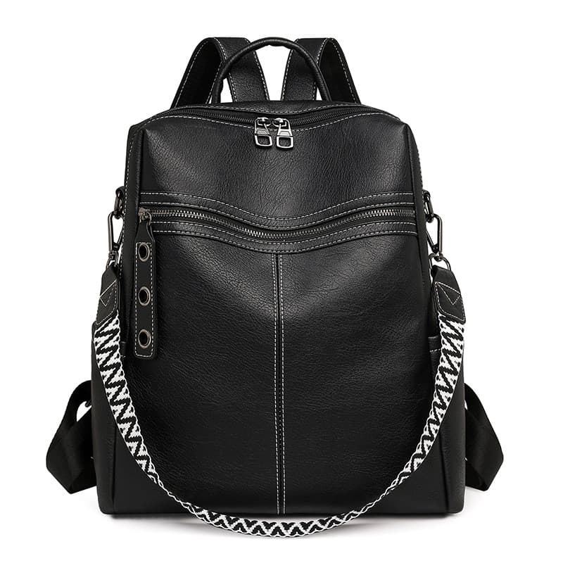 Carteira de Couro Vintage Feminina Elegante, Bolsa de Viagem Multifuncional Simples
