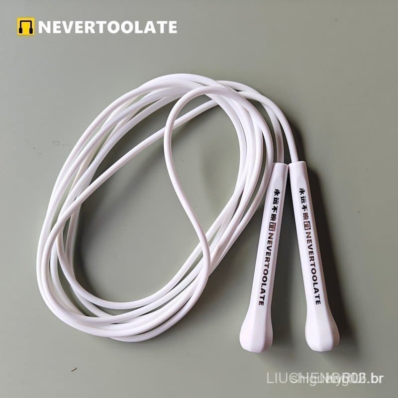 Corda de Pular JR093 Transparente e ROBUSTA em ABS, 14cm, Super Longa, 3,2 Metros (11 pés), 5mm PVC com Ponto Central pa