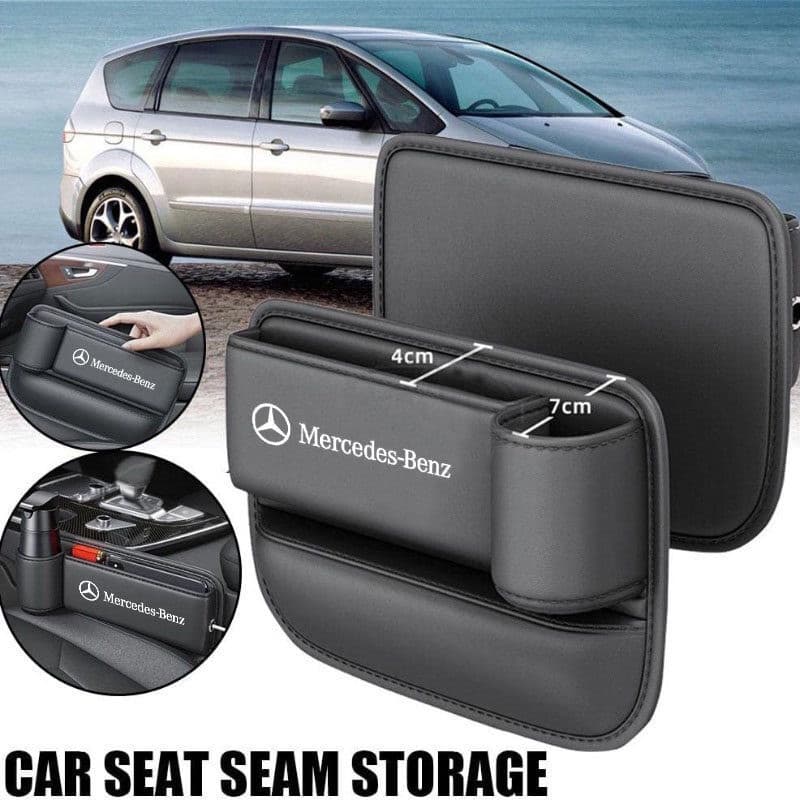 Organizador Universal de Couro para Espaço entre Assentos de Carro para Mercedes Benz W207 W211 EQE W204 W212 W222 W206