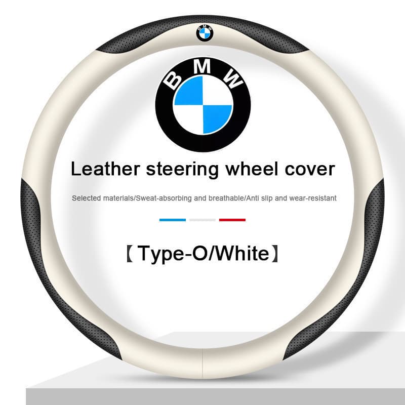 Capa de Volante Ultra-Fina em Couro para Carro com Antiderrapante e Absorção de Suor, Adequada para BMW X1 X2 X3 X4 X5 X