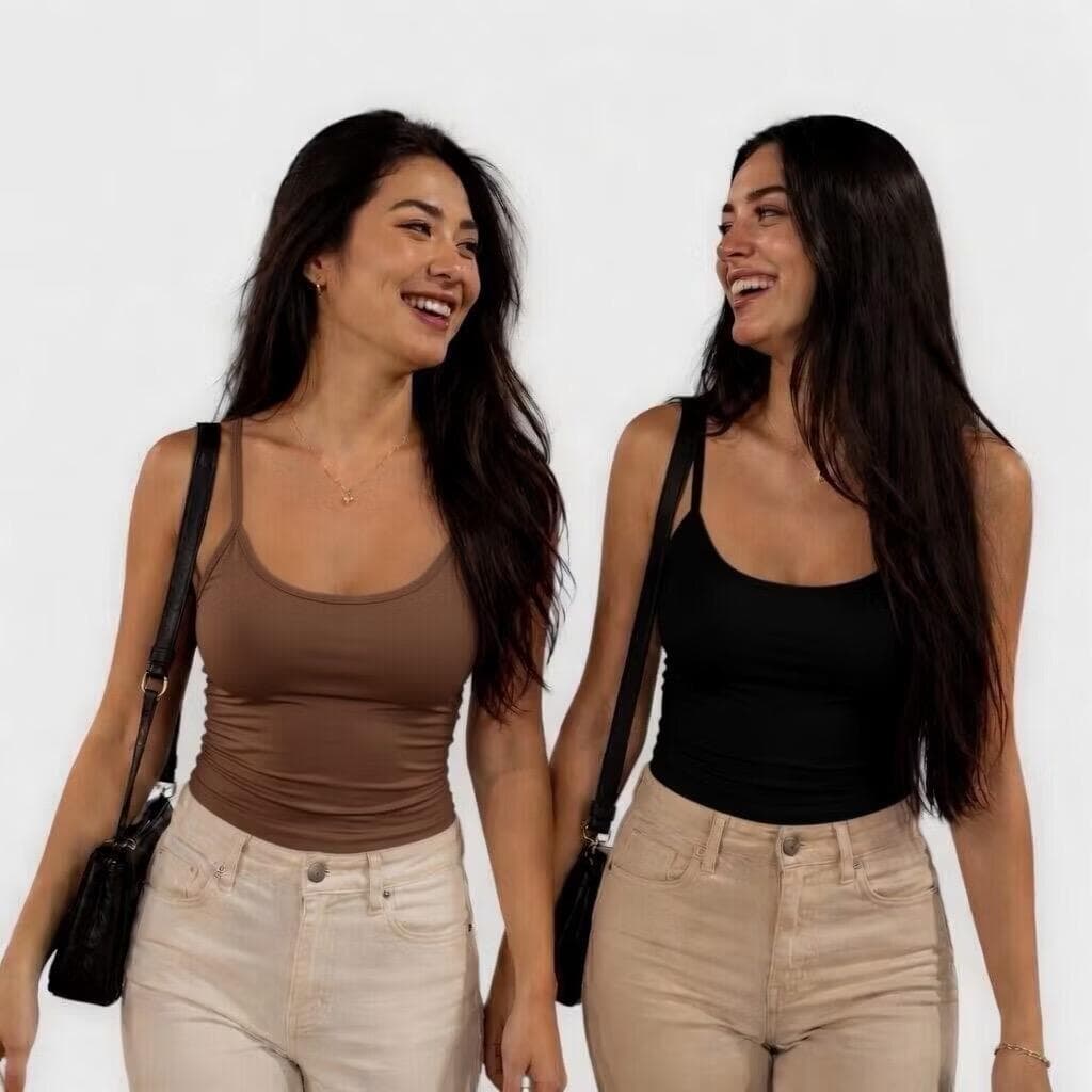 Kit Com 3 Regatas de Alcinha Fina Femininas Tecido Leve Macio Confortável Para Dia a Dia e Academia