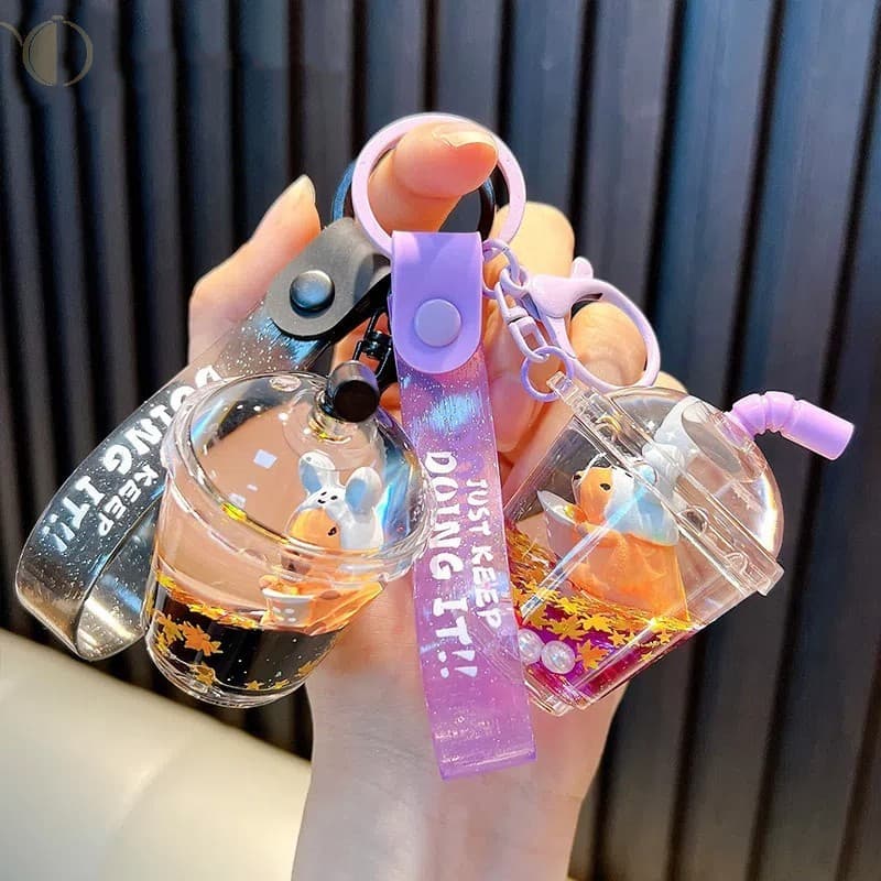 Chaveiro De Garrafa Flutuante Kapibara Bonito Dos Desenhos Animados-Pingente De Mochila Pequeno Presente