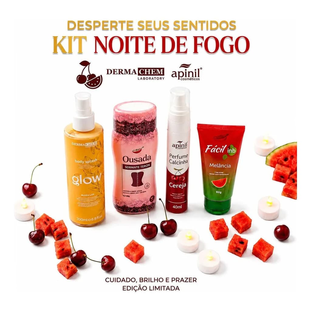Kit Presente Feminino Dermachem Body Splash Apinil