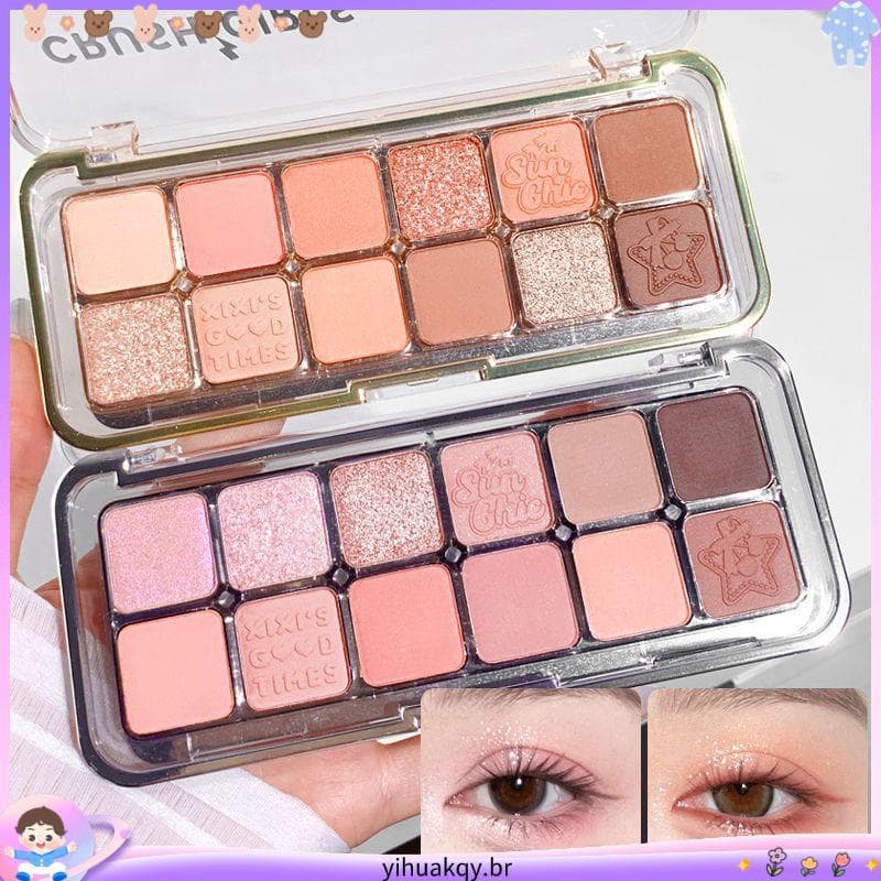 XIXI Eyeshadow All-in-One Palette Alto Brilho Contorno Blush Expansão Fosco Iluminando Sombra Tridimensional