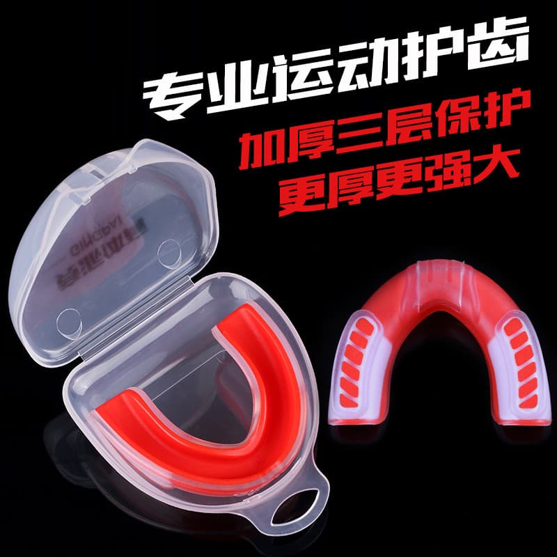 Suspensórios protetores bucais de basquete masculinos Anti-moagem dentes mastigáveis equipamento de proteção de boxe inf