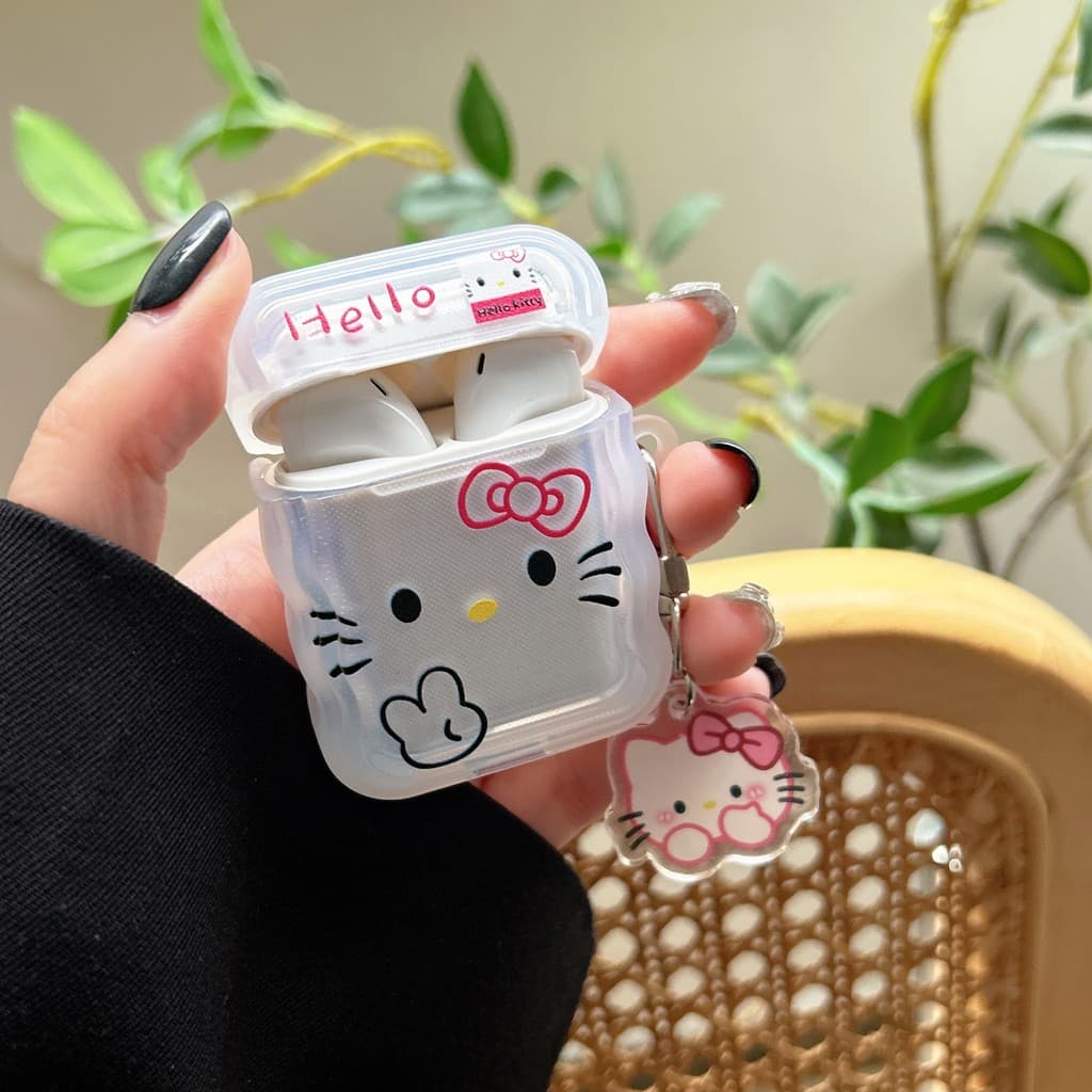 Cute and fun Hello Kitty design suitable for  wireless Bluetooth AirPods Pro 3rd generation earphone case, AirPods 4th g