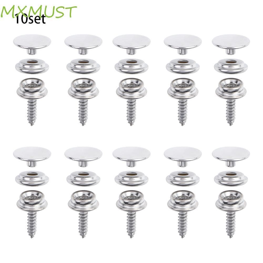 MXMUST Snap Fastener Parafuso Kit 10 Pçs/set Acessórios Para Dossel De Carro Tenda Móveis Barco Soquetes Botões